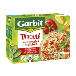 Garbit Taboulé aux tomates fraîches menthe citron huile d'olive vierge 525g