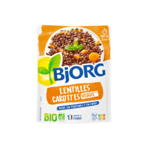 Bjorg Lentilles carottes bio veggie en poche 250g