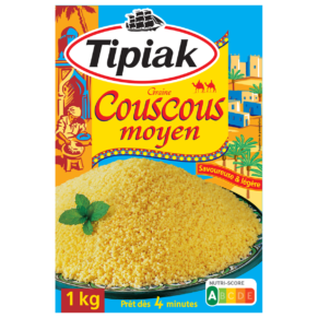 Couscous Tipiak - Grain moyen Prêt en 4 min - 1kg