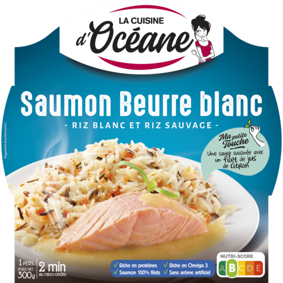 La Cuisine D'Océane Saumon beurre blanc riz blanc et sauvage 300g