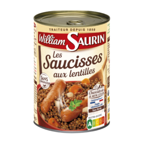 Saucisses aux lentilles William Saurin - 420g