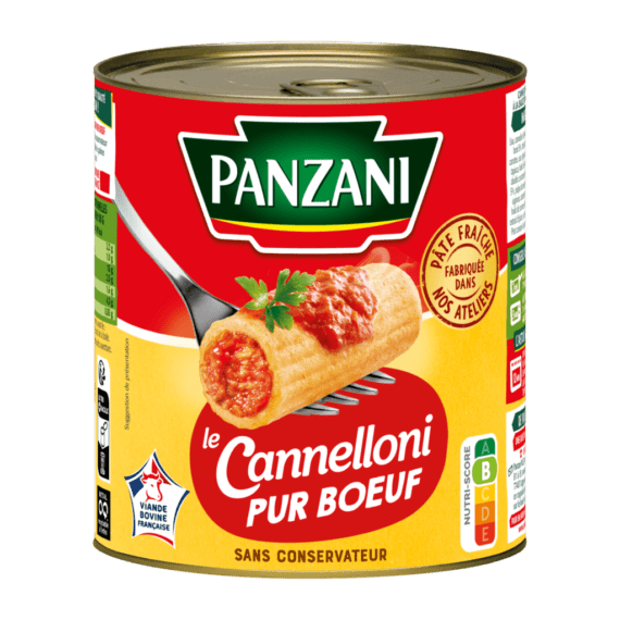 Cannelloni Panzani Pur bœuf viande bovine française 2 personnes - 800g