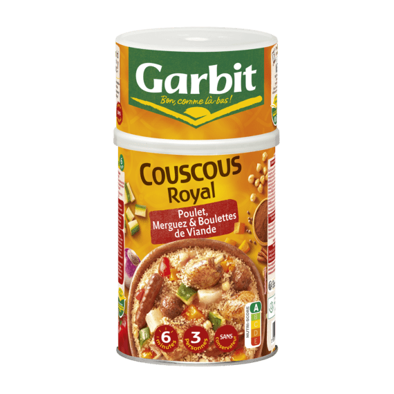 Garbit Couscous royal poulet merguez et boulettes de viande 1,250kg