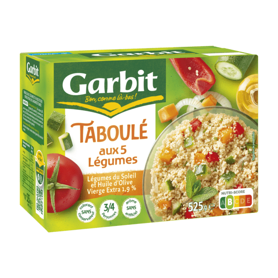 Garbit Taboulé aux 5 légumes 3-4 personnes - 525g