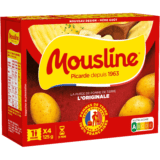 Purée Mousline Nature - 125g - 4 Sachets de 31.25g