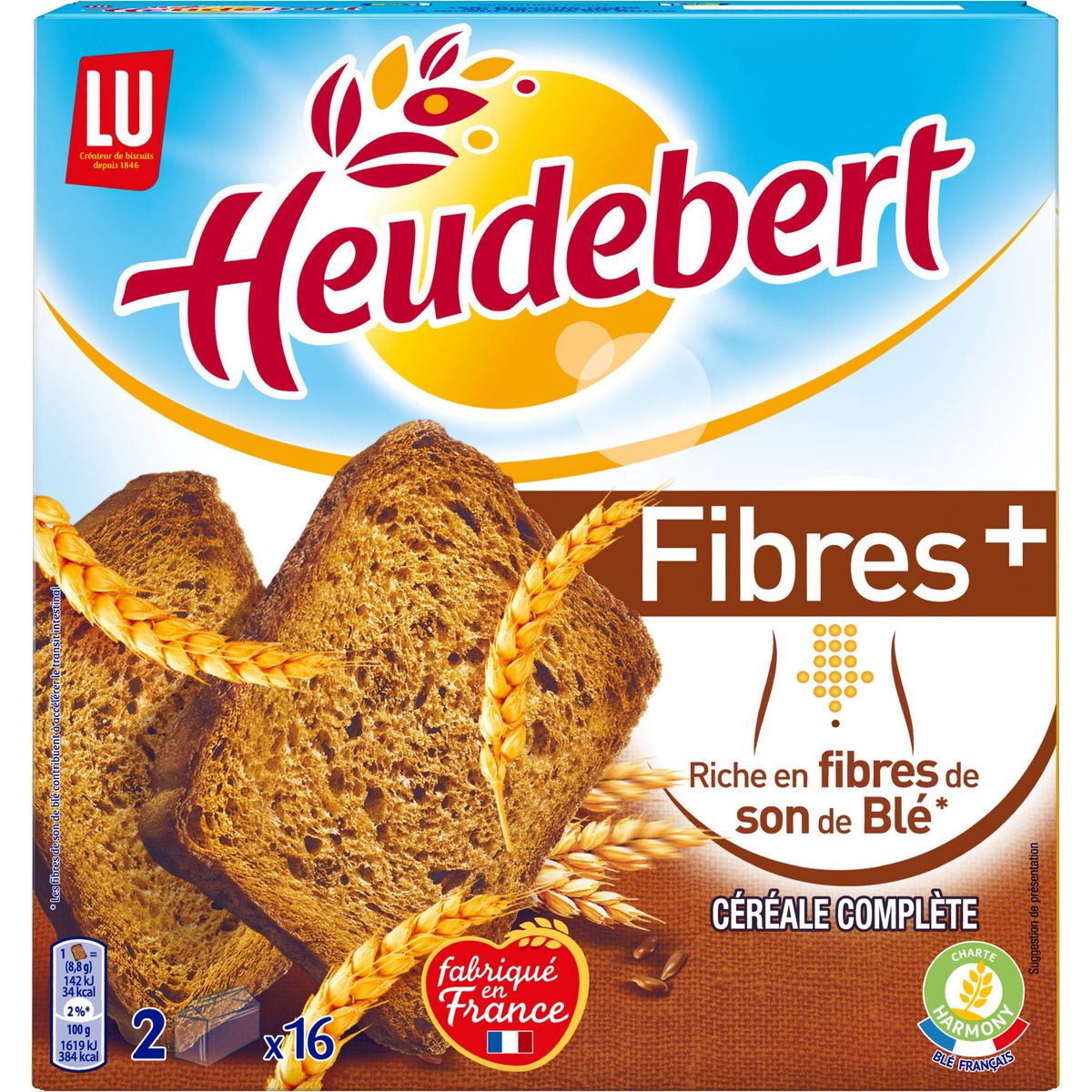 Biscottes Heudebert - Fibres + - 280g