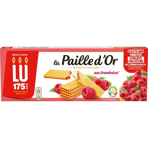 Gaufrettes Paille d'Or Lu Framboise  -170g