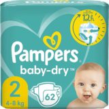 Couches Pampers Baby Dry Taille 2 - x62