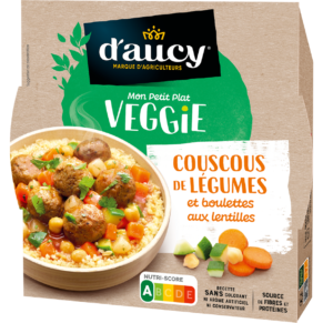 D'aucy Couscous de légumes et boulettes aux lentilles veggie - 320g