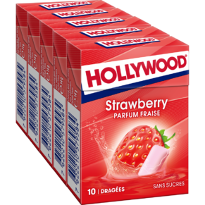 Chewing-Gum Goût Fraise Hollywood - 70g