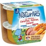 NaturNes Nestlé Carotte Potiron Canard - dès 6 mois - 2x200g