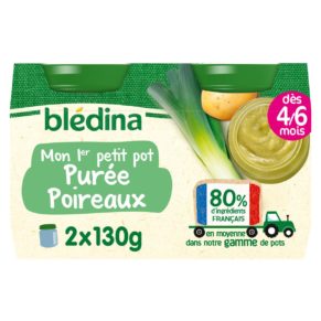 Petit pot bébé Blédina 4-6 mois Purée de poireau - 2x130g