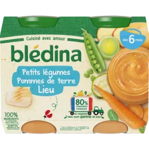 Petit pot bébé Blédina 6 mois Légumes lieu - 2x200g