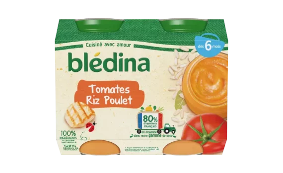 Petit pot bébé Blédina 6 mois Riz tomate poulet - 2x200g