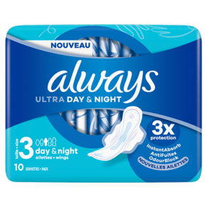 Serviettes Always Ultra Jour & nuit - T3 - x10