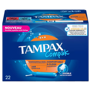 Tampons Tampax Compak Avec applicateur - Super+ - x22