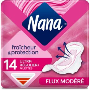 Serviettes hygiéniques Nana Ultra - Régulier+ - x14