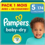 Couches Bébé Baby Dry Pampers T5 – x174