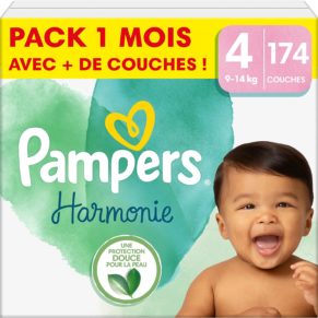 Couches Pampers Premium Protection – Taille 4 – x174