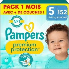 Couches Pampers Premium Protection – Taille 5 – x152