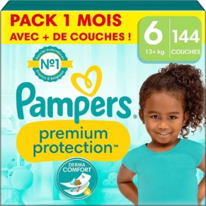 Couches Pampers Premium Protection – Taille 6 – x144