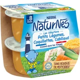 Petit pot NaturNes® Petits Légumes, Coquillettes, Cabillaud  - 2x200g