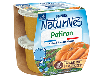 Petit pot Bébé NaturNes® Potiron - 2x130g