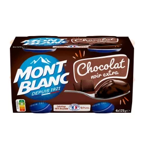 Crème Dessert Mont Blanc Chocolat Noir Extra – 4x125g