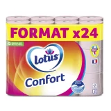 Lotus Papier Toilette Rose Confort Aquatube 2 épaisseurs X24